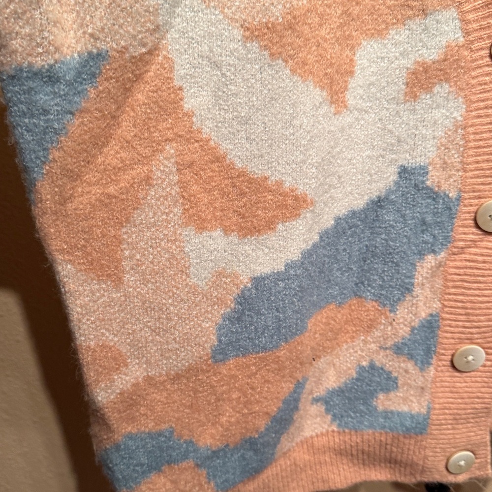 Pol Oversized Vneck Button Down Front Sweater Car… - image 5